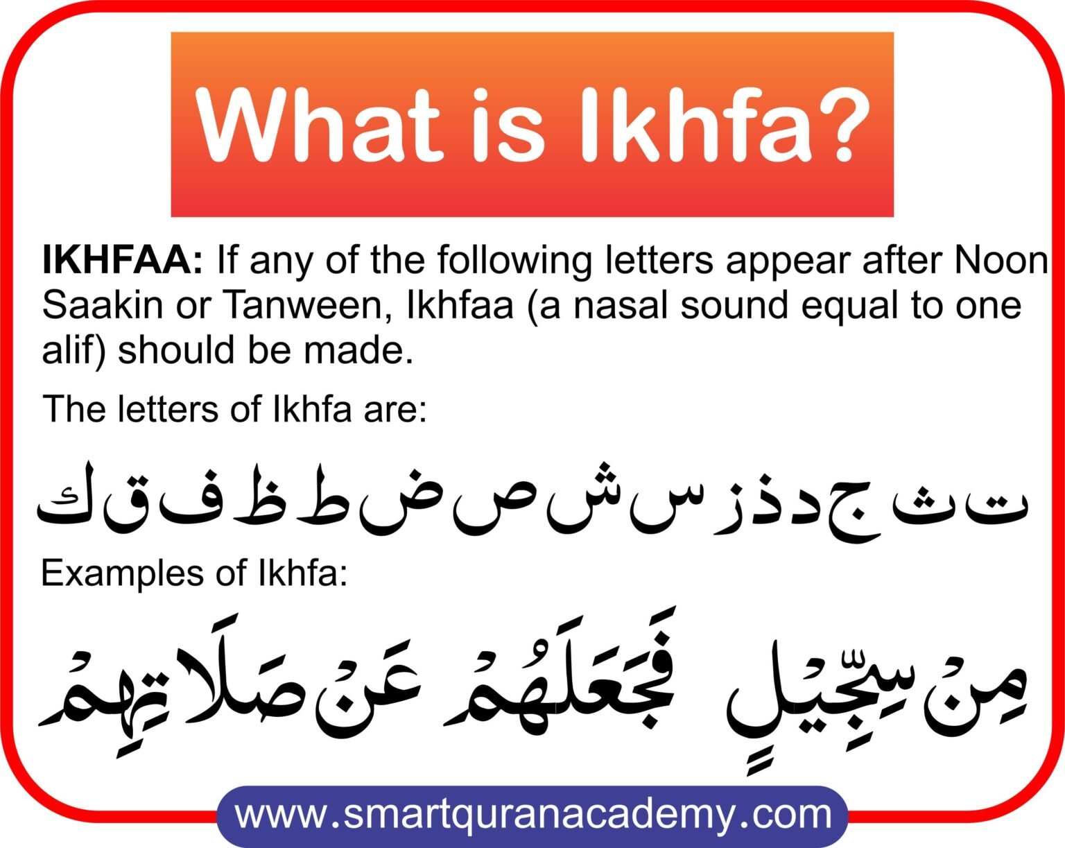 Ikhfa Letters In Arabic Smart Quran Academy Online