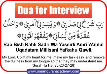 Learn Dua For Interview