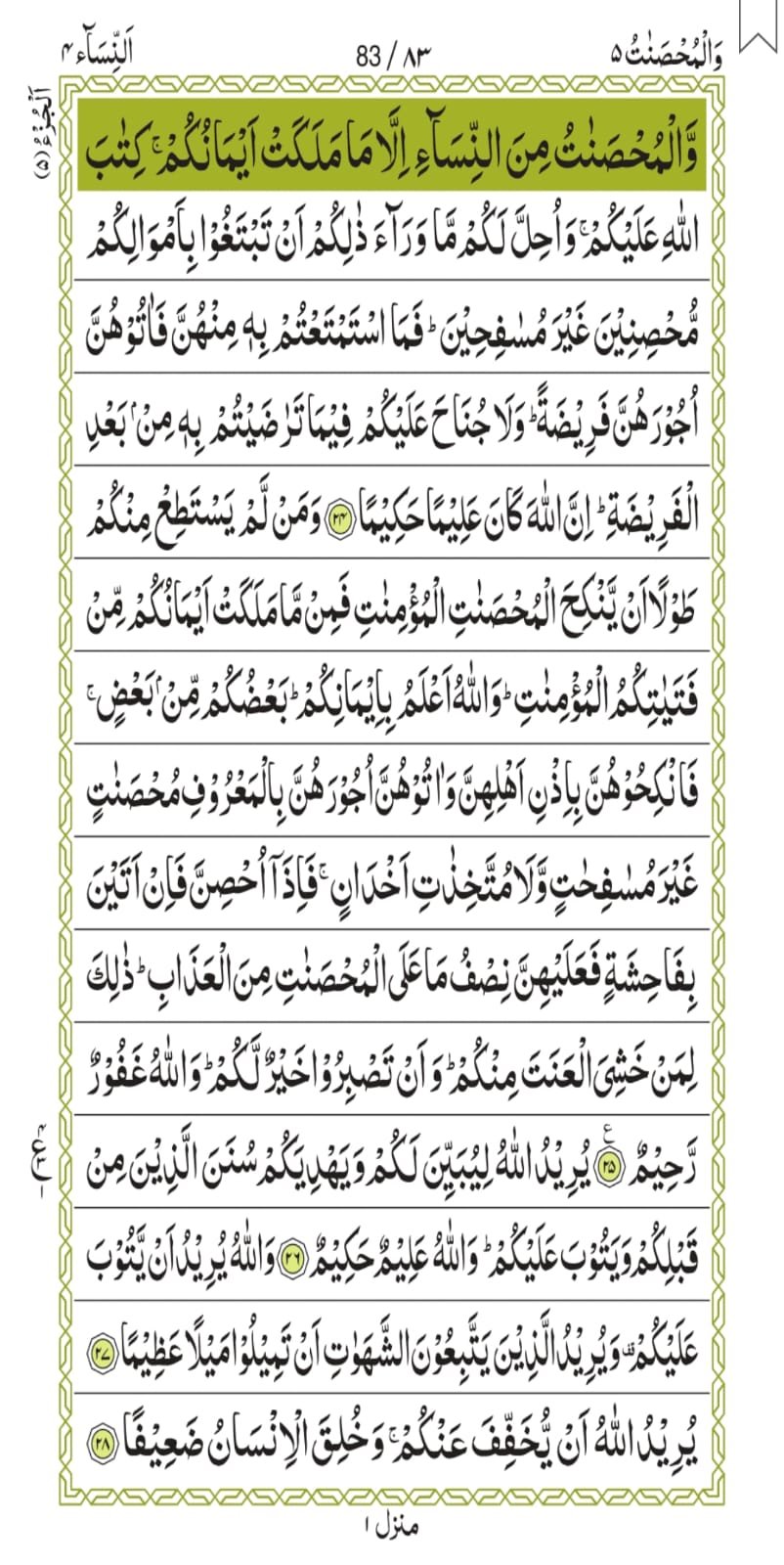 surah nisa 4 24