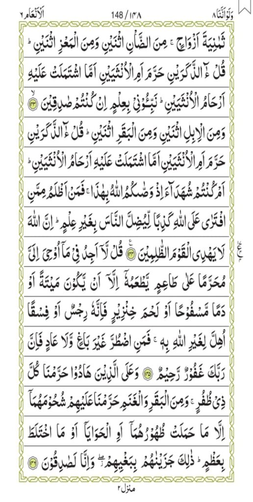 Surah Al-An'aam 148