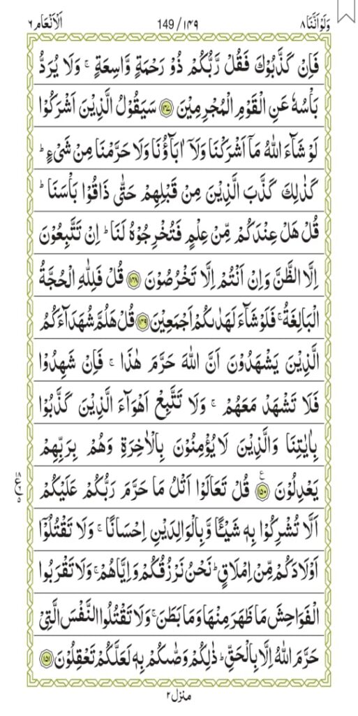 Surah Al-An'aam 149
