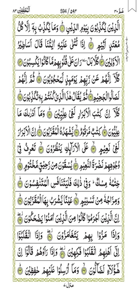 Surah Al-Mutaffifin 594