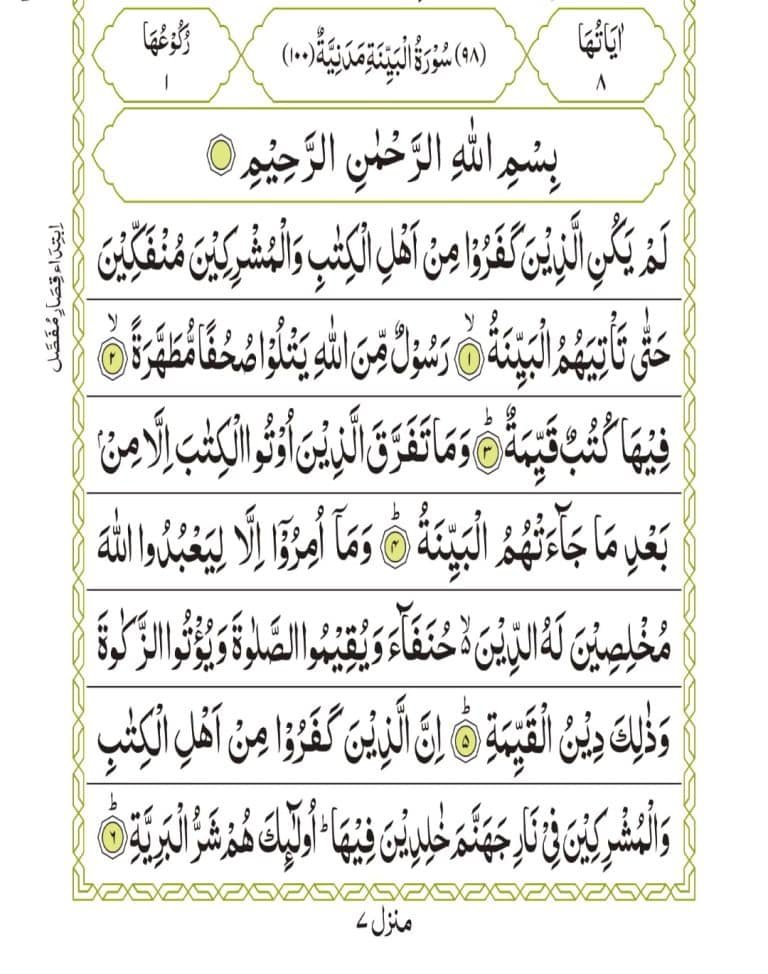 Surah Al-bayyinah - Smart Quran Academy