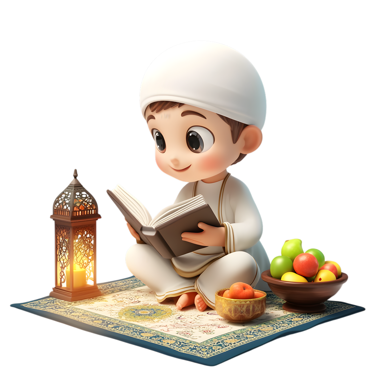 Kids reading Quran online together